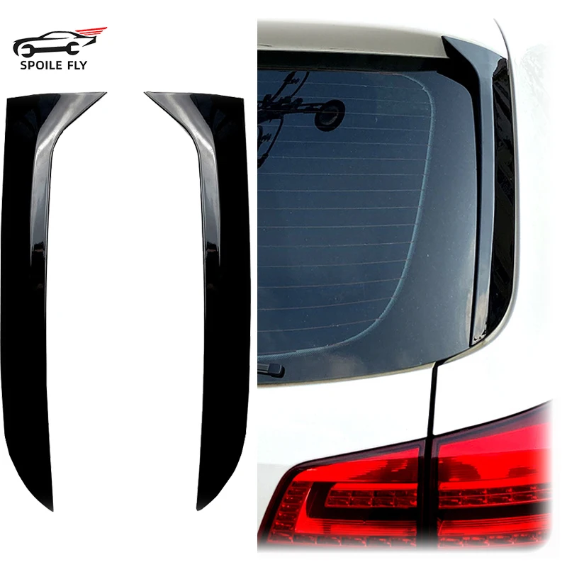 

2 Pcs 2007 To 2016 For Volkswagen VW Tiguan MK1 Rear Window Side Spoiler Hihg Quality Canard Splitter Trim Gloss Black Body Kit