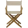 Wide Director Chair Solid Oak Frame Extra-Wide Seat Color Options 1