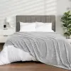 Grey Flannel Striped Design Blanket Single Bed Sofa Chair Suitable for Ultra Soft and Warm Fluffy Blanket 70x100cm 6