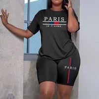 Ensemble 2 pièces pour femme 2026 – Haut à manches courtes et short de luxe tendance pour l'été – Tenue décontractée et confortable pour le jogging 1