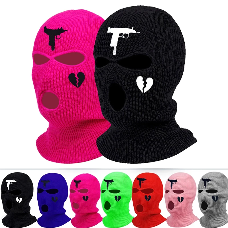 2022 Fashion Neon Balaclava Cap Threehole Ski Mask Tactical Mask Full