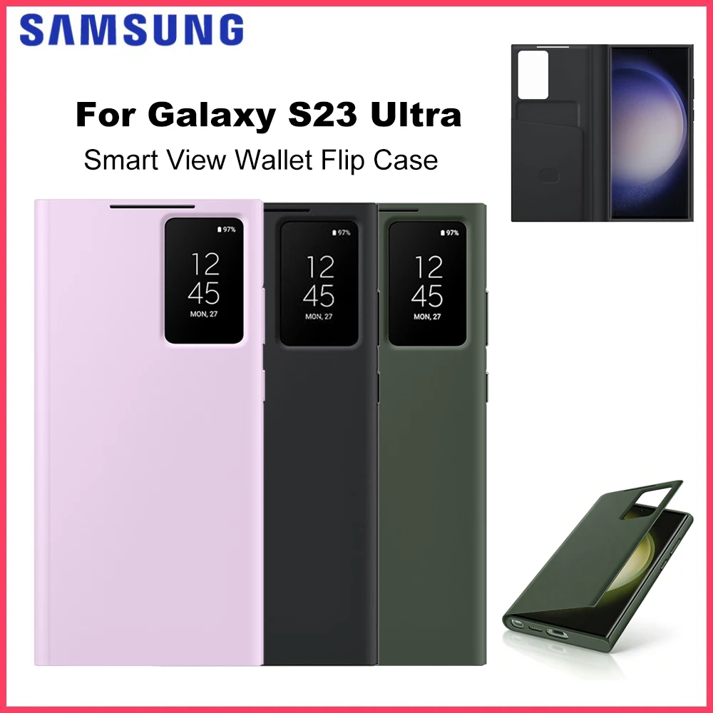 Samsung Smart View Wallet Smartphone Case - Premium S-View Flip Protective Cover