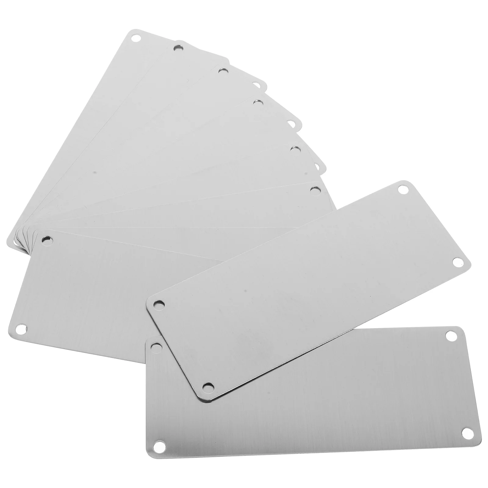 

10pcs Name Signs DIY Engraving Blank Signs Multi-function Metal Sign Blanks