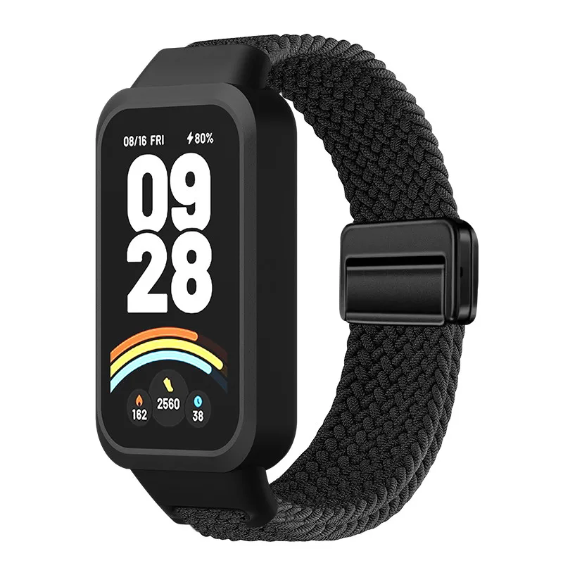 Braided Nylon Sports Strap with Magnetic Case Cover