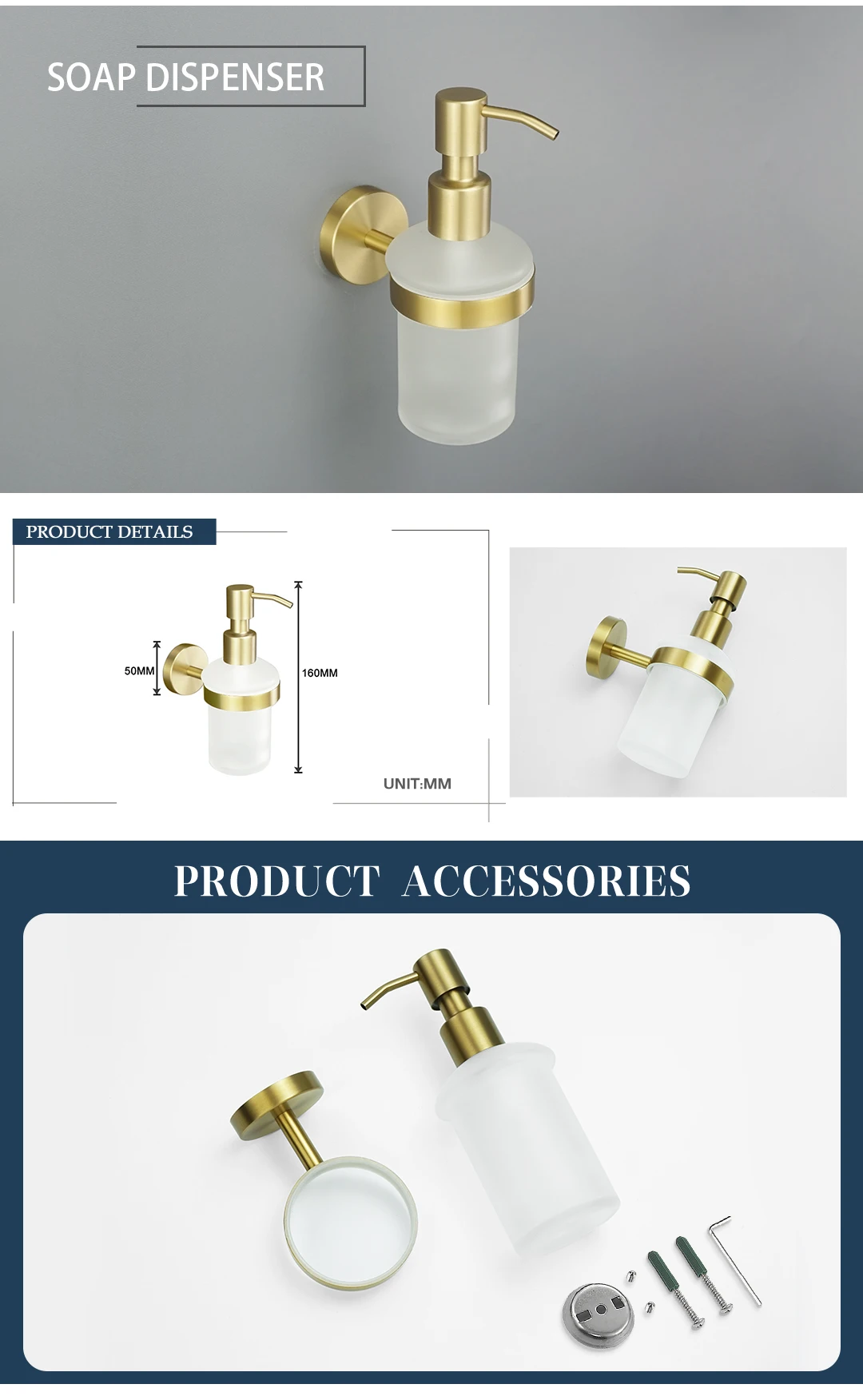 Knurled Brass Towel Bar Close-up