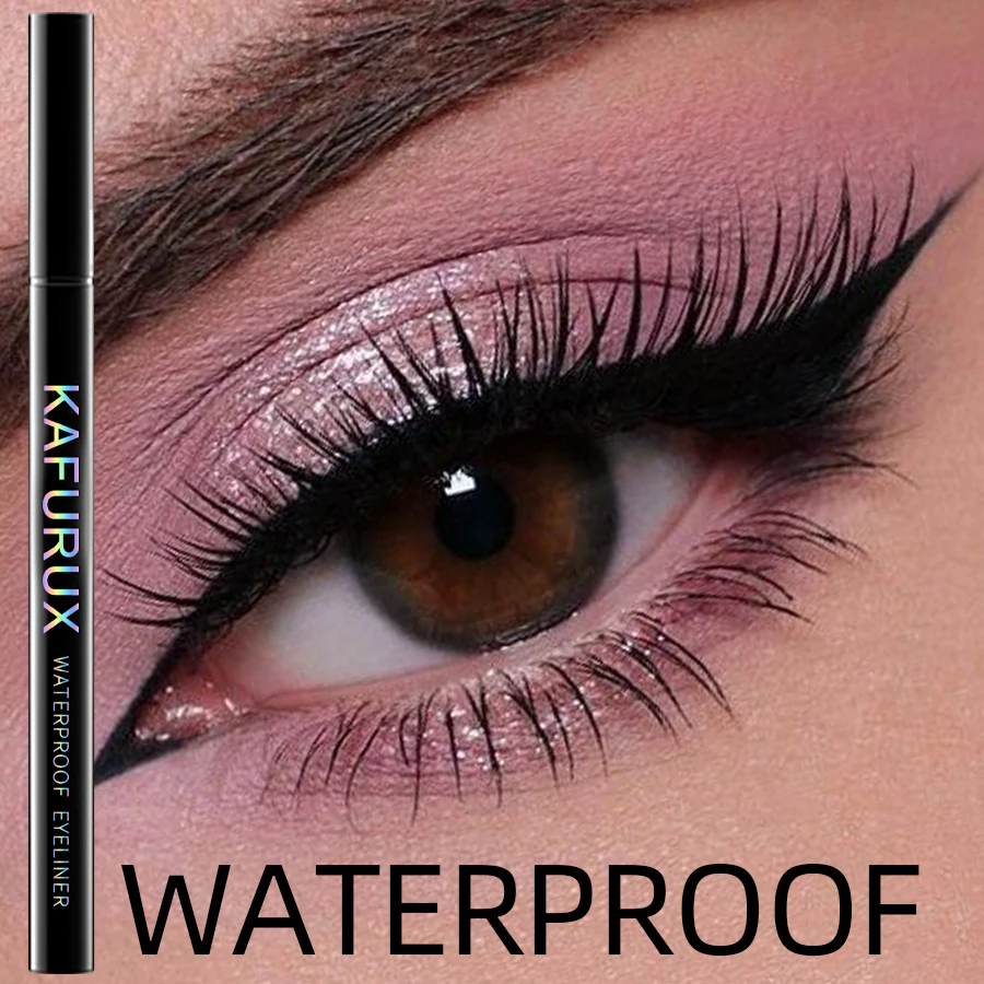 Langanhaltender Wasserfester Flüssig-eyeliner Stift In Mattem Schwarz_voghion.com