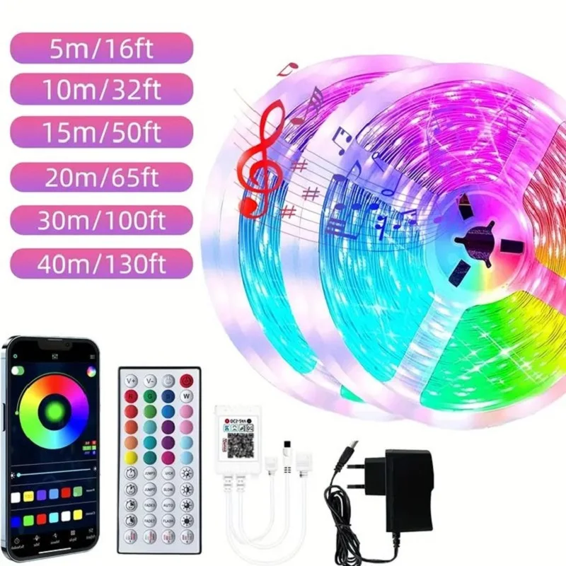 ตัวเลือกสินค้า ไฟแถบ LED ยืดหยุ่น ควบคุมผ่านแอป ปรับสีได้