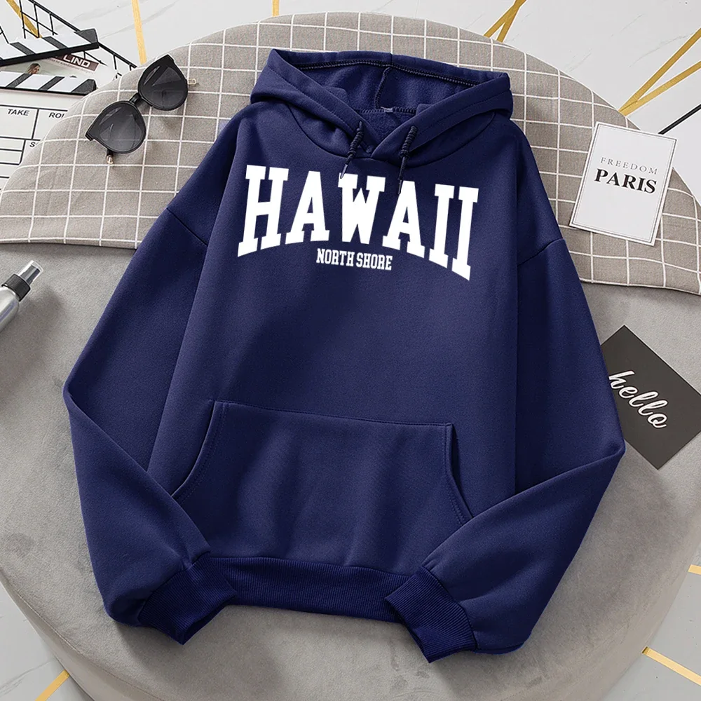 

Hawaii North Shore Funny Printing Hoodies Unisex Street Soft Hoodie Oversized Warm Hoody Hip Hop Casual Womens Pullover Tops