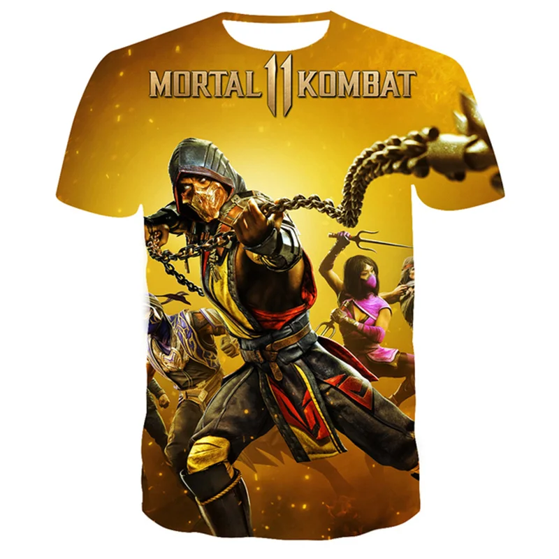 Футболка мужская с 3D-принтом Mortal Kombat 11