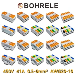 Wire Connectors 222-413 415 Docking Cable Conectors Fast Universal Wiring Compact Conductors Push-in Terminal Block LED SPL-226