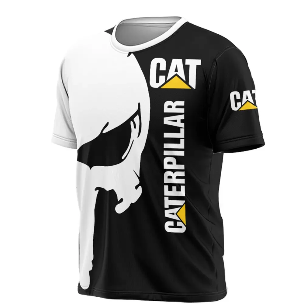 

Men's T-shirt Caterpillar 3D Summer 2023 3D Image Box Men's Avatar Top Casual Fashion Arm Black Pattern Tops