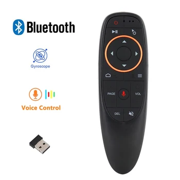 G10S สมาร์ทเสียงรีโมทคอนโทรลไร้สาย 2.4G Gyro BT สําหรับ IR การเรียนรู้ Android TV Box Q96 Max T95 Tx3 Mini X96 MinI กล่องทีวี iptv 1