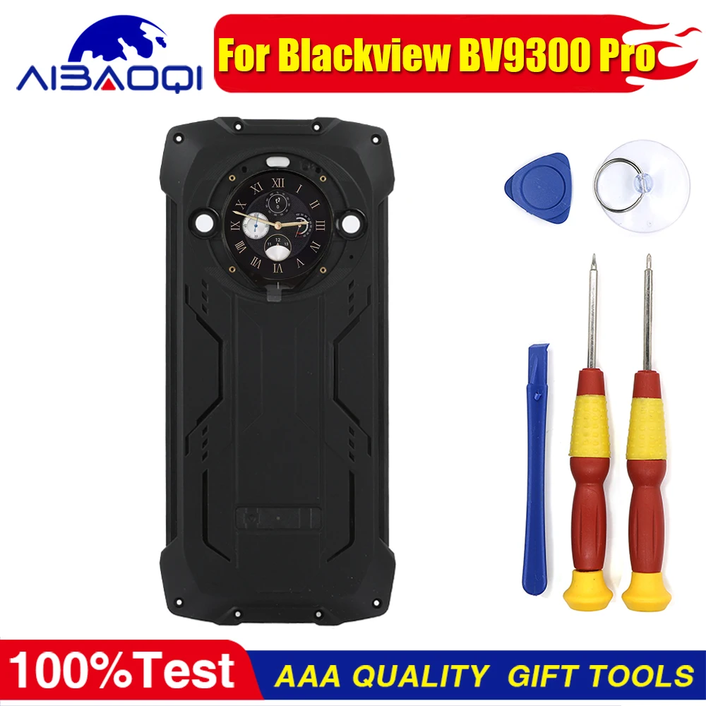 맞춤형 스크린이 포함된 Blackview BV9300 Pro 휴대폰용 100% 새 보호용 배터리 케이스 백 커버 완벽한 교체 부품