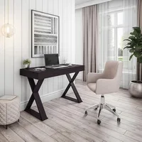 Trendy Writing Desk with Drawer, Espresso 2