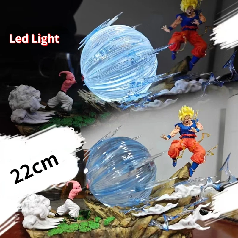 

Anime Dragon Ball Z Majin Buu Vs Son Goku Figurine 22CM GK PVC Action Figures Statue Collection Model Toy Gifts For Kids