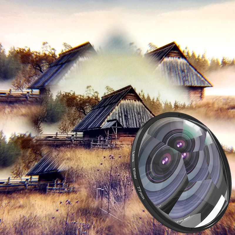 58/62/67/72/77/82mm Kaleidoscope Prism Swirl Filter Special Effects Photography Accessories Lens star filtro camara Variable Prism Lens Filter