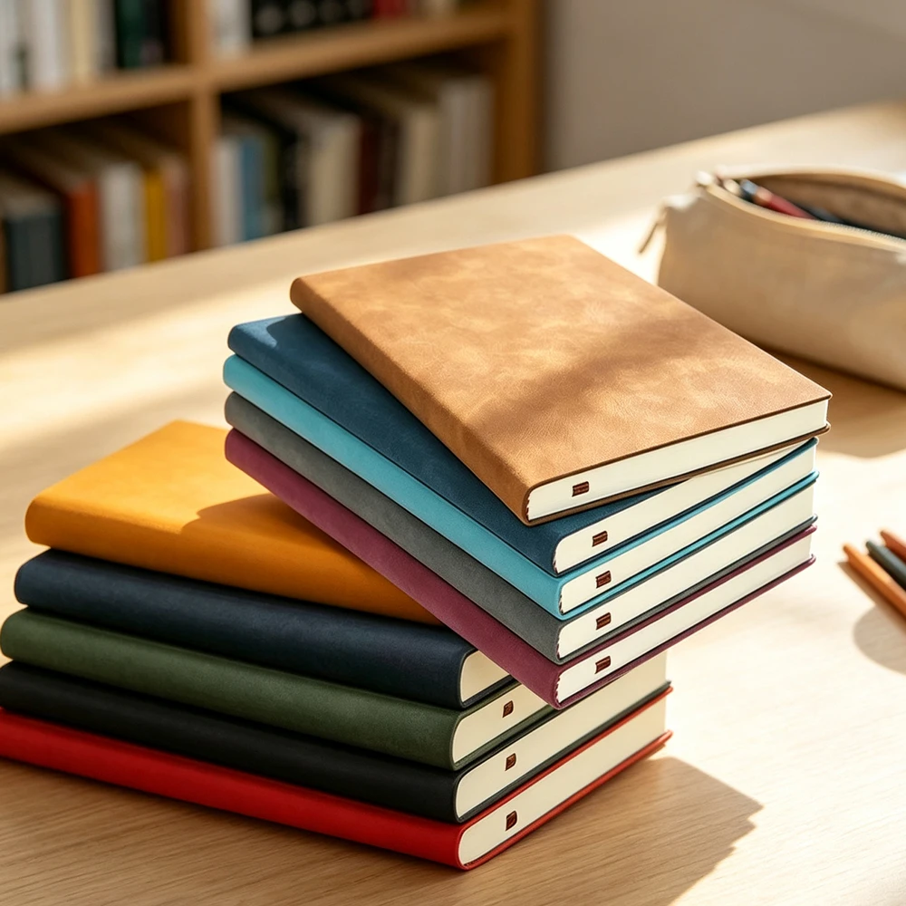 Elegant A5 Soft Suede Leather Notebook - 10 Vibrant Colors, Lined Journal with Premium Pages, Perfect for Work, Study, or Gifts
