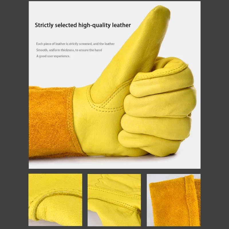 Glove Safety Professional Rose Pruning Thorn Resistant Gardening Gloves with Long Forearm Protection for Men and Women 3
