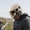 Bicycle Safety Helmet 3C Certified Electric Vehicle Helmet Unisex Battery Vehicle Helmet Motorcycle Riding Half Helmet 2