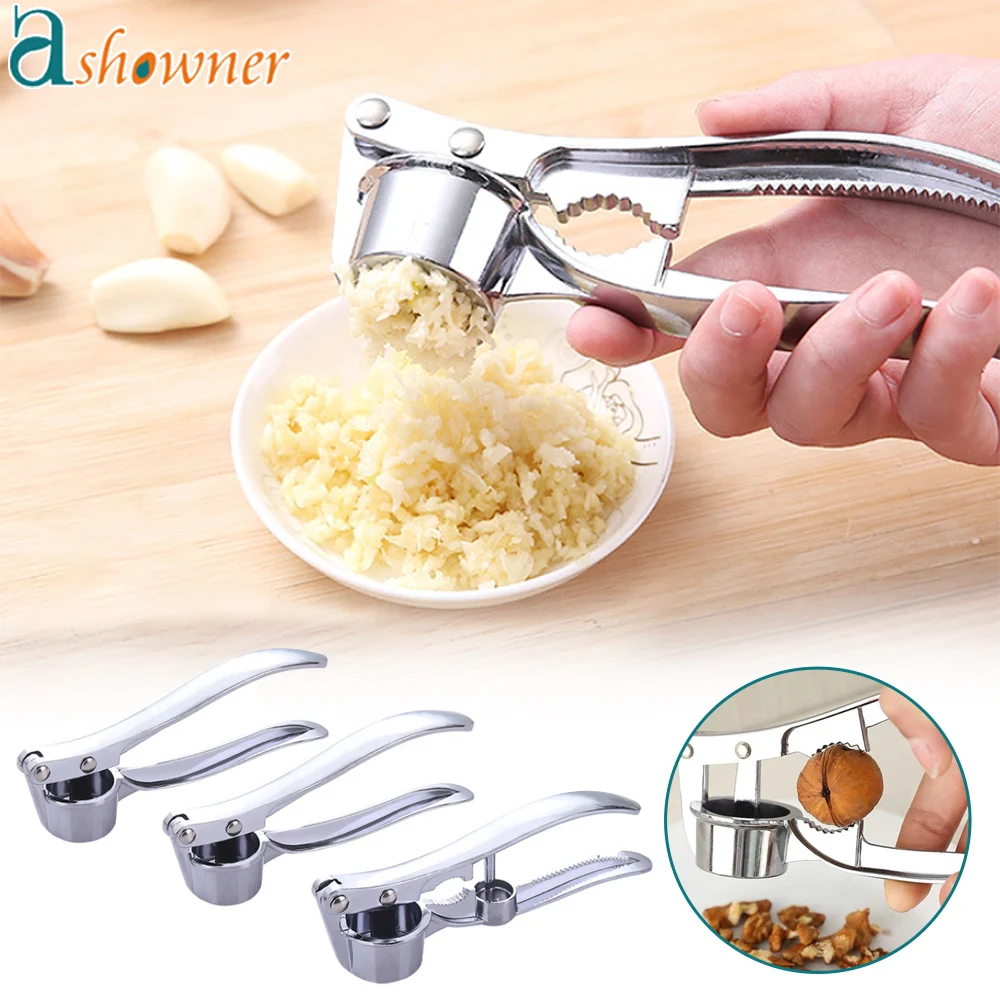GarlicPressMincerAluminiumAlloyMultifunctionCrusherKitchen