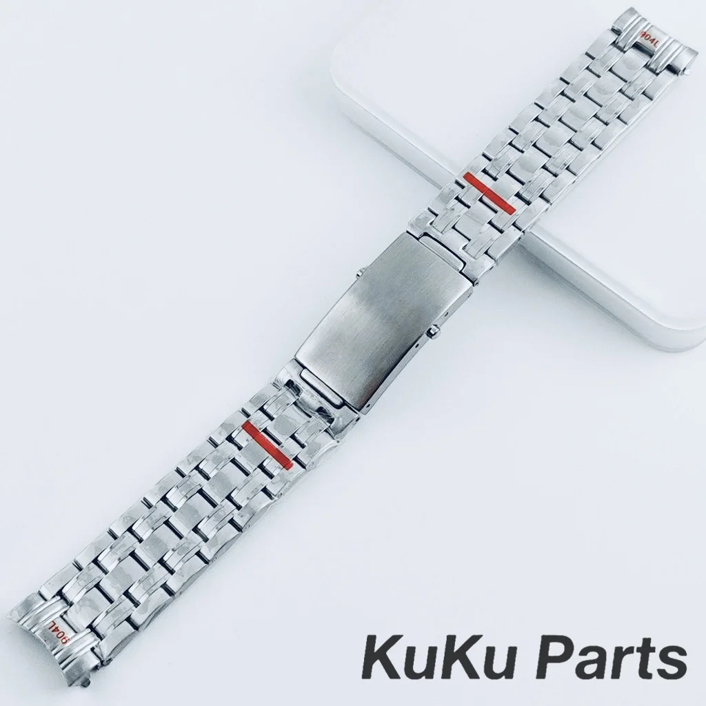 Premium 20mm Solid Stainless Steel Silver Watch Band Replacement Strap