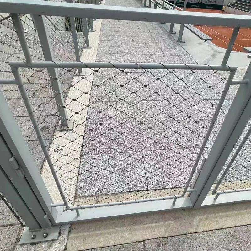 Wire Cable Mesh Fence with Flexible Stainless Steel Railing Netting Anti-corrosive