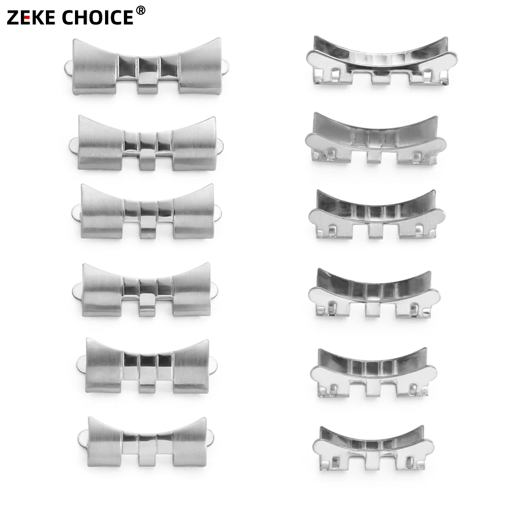 Stainless Steel Bracelet Connectors with Curved End Link Band Adapter