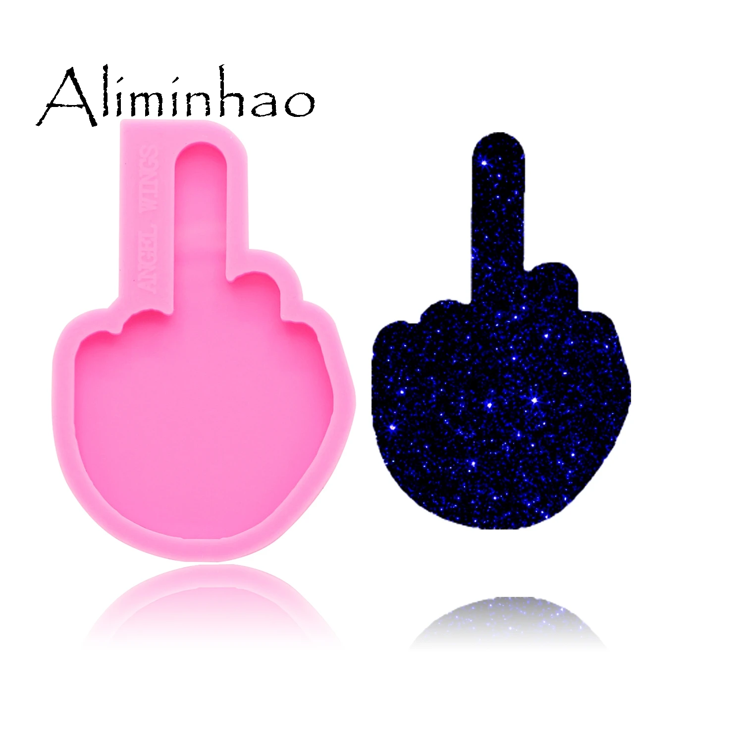 DY0119 Glänzenden liebe zeichen hand mittelfinger Silikon Formen DIY Schmuck schimmel handwerk keychain epoxy harz Mould Handwerk
