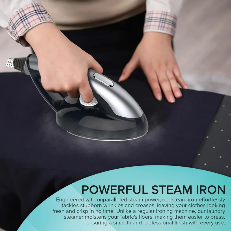 Steam & Go - All-in-One Garment Steamer and Iron, Pressurized Steamer For Clothes with Ironing Board and Clothing Hanger 6