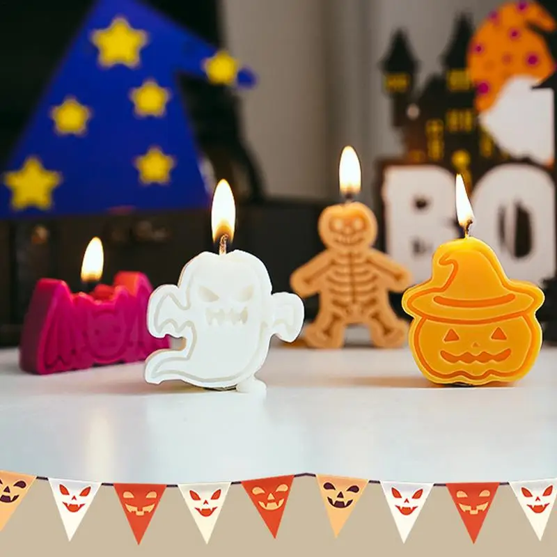 4pcs Comforting Scent Candles Set For Halloween Shaped Candles Safe Scented Candles Novelty Candles navidad decoracion 2025 - Image 5