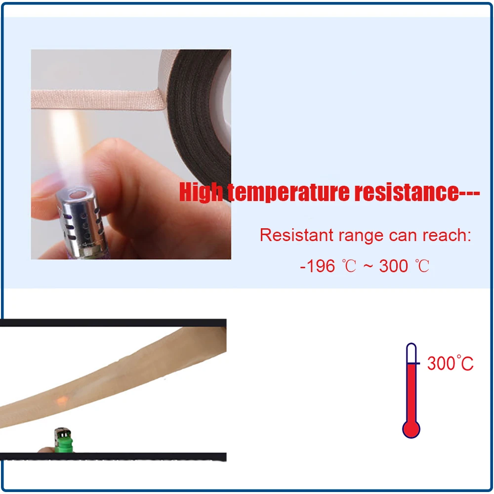 TOFAR 자동차 랩 틴트 스퀴지 천 가장자리 비닐 커터 나이프 보호 테이프, 방수 내열성 천, PTFE 테이프, 1000cm