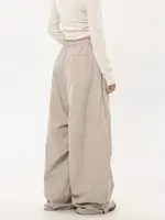 Y2K Oversized Casual Pants Women Drawstring Cargo Sweatpant Big Size Wide Leg Trousers 1/2pcs Lightweight Streetwear Pant Female - Image 3