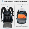 Travel Ski Boot Bag Backpack 50L Large Capacity Waterproof for Snowboard Boots Helmet Goggles Hang Skis Dry Wet Separation 3