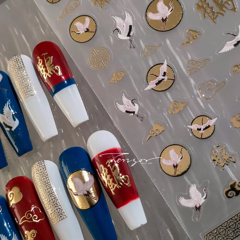 

[Meow.Sensei] Thin Tough Nail Stickers Relief Adhesive Nail Sticker Jelly Glue Nail Jewelry M-148