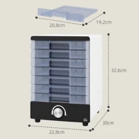 Déshydrateur alimentaire Homcom 350W avec 7 plateaux à température réglable 2