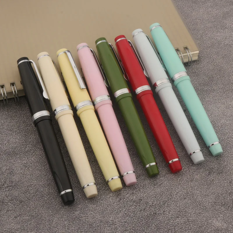 Fountain Pen Luxury Jinhao 82 Fountain Pen Transparency Acrylic Pen Spin Golden EF F Nib Business Office School Supplies Writing Ink