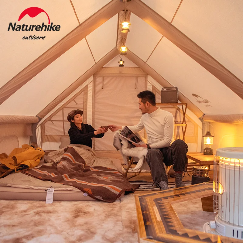 Naturehike Air 12.0 Inflatable Tent Camping Shelter 4-5 People Outdoor Large Space Wall House Glamping Travel Tent Waterproof 5
