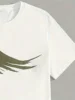 2024 Simple Casual Men's T-shirt Short-sleeved Suit And Pants Fashion Eagle Print Pattern Sports And Leisure Two-piece Set 3