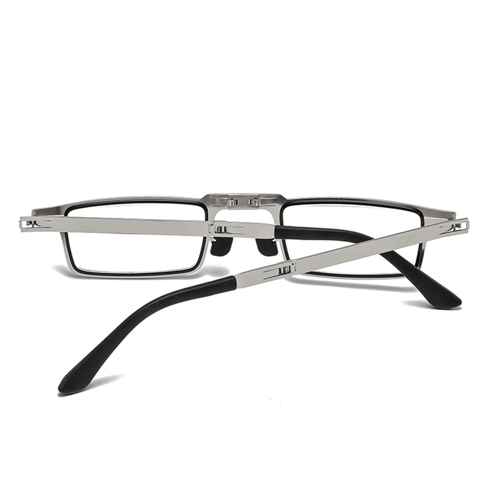 Lunettes de lecture pour hommes, monture carrée pliante, pour ordinateur, pour vue Plus, avec étui noir, Gafas + 1,2