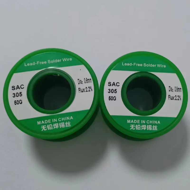 Lead-free Silver Containing Tin Wire Environmentally Friendly SAC305 Soldering Wire Repair Soldering Rosin Core 50g/roll