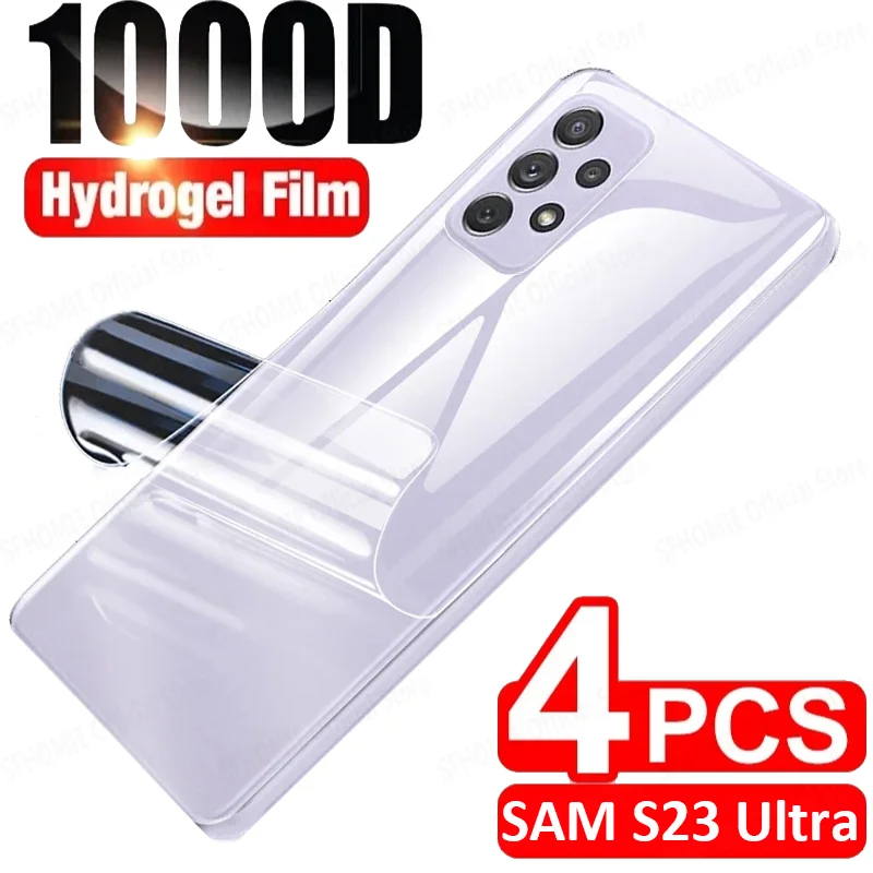 Pellicola Posteriore 4 Pezzi Pellicola Idrogel Per Samsung Galaxy S22 S21 S23 S24 Ultra Plus Fe Per Samsung Note 10 20 Ultra Plus Pellicola Salvascher