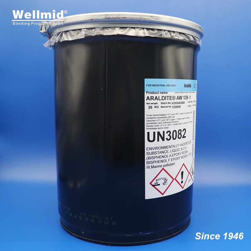 ARALDITE AW139-1 epoxy resin with HARDENER HW5323-1 combine into 2 component paste Gap filling adhesive Chemical resistance Glue