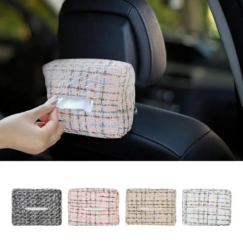 

Car Tissue Holder Auto Napkin Holder Suspending Stylish Appearance Save Time And Woven for Business Car Automobile Accessories