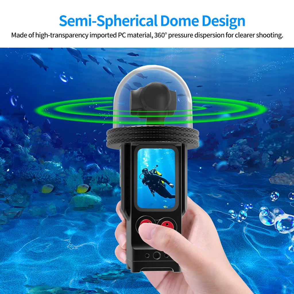 Für DJI Osmo Pocket 3 Wasserdichtes Gehäuse 80 m Aluminiumpanzerung Magnetisches Schnellspanngehäuse 1/4 Halterung für Unterwasserkamera Gimbal – Detail 13