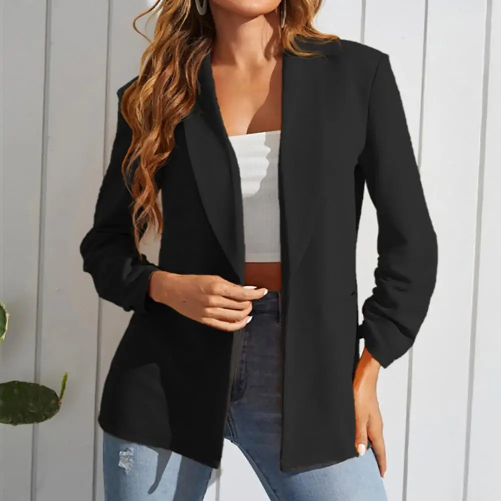 

Women Office Coat Women Jacket Stylish Women's Office Jacket Elegant Long Sleeve Cardigan for Fall/spring Soft Mid for Business