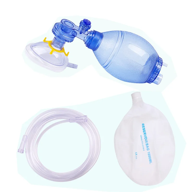 First Aid Manual PVC Adult/Child/Infant Resuscitation Ambu Bags 2000ml/1600ml Reservoir Bag Emergency Self-help Rescue Tool resuscitation ambu bags