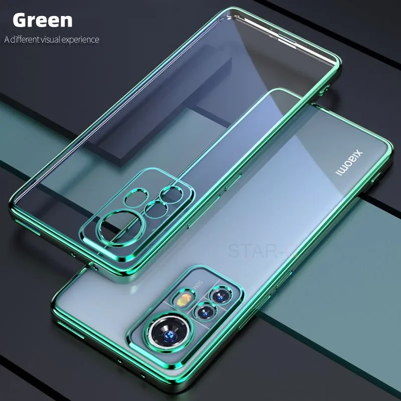 thumbnail image 1 of Luxury Transparent Plating Case For Xiaomi Mi 12t Pro 13 Xiaomi12 12 T 12tpro 5g 12x Original Clear Silicone Back Cover On Mi12, 1 of 5