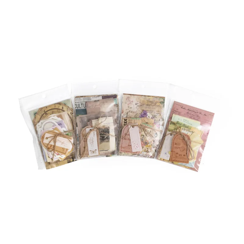 100 pcs/set Vintage INS Multi-dimension material paper Planner Decorative Hand Account Diary Scrapbooking accessories