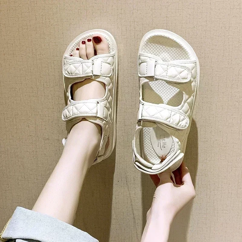 Women Sandals Faux Leather Summer Fashion Sports Flats Rome Platform Sandal Classic Style