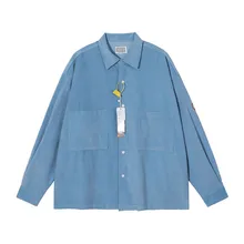 

C.E CAVEMPT Oversized Shirt Men Women 1:1 High Quality Blue Corduroy Shirt CAVEMPT C.E Jacket